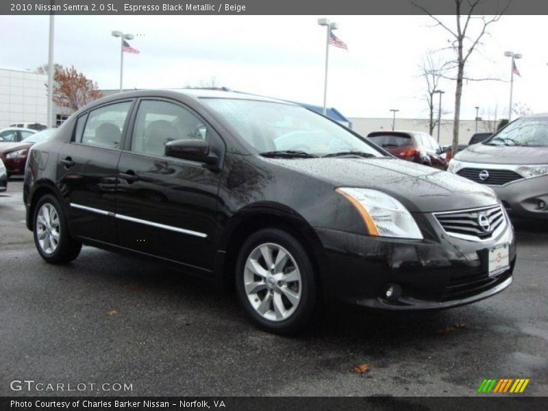 Espresso Black Metallic / Beige 2010 Nissan Sentra 2.0 SL