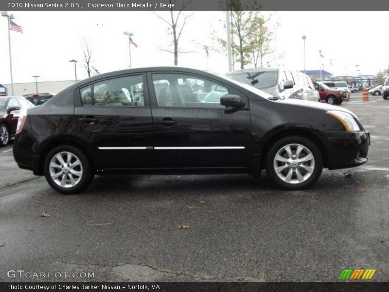 Espresso Black Metallic / Beige 2010 Nissan Sentra 2.0 SL