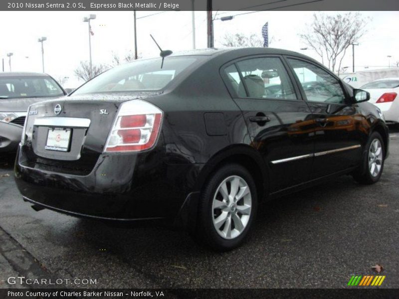 Espresso Black Metallic / Beige 2010 Nissan Sentra 2.0 SL