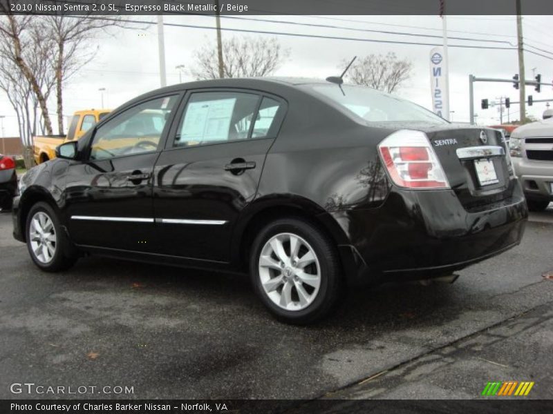 Espresso Black Metallic / Beige 2010 Nissan Sentra 2.0 SL