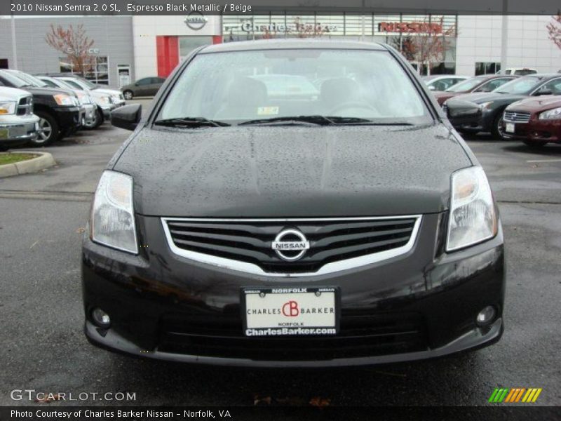 Espresso Black Metallic / Beige 2010 Nissan Sentra 2.0 SL