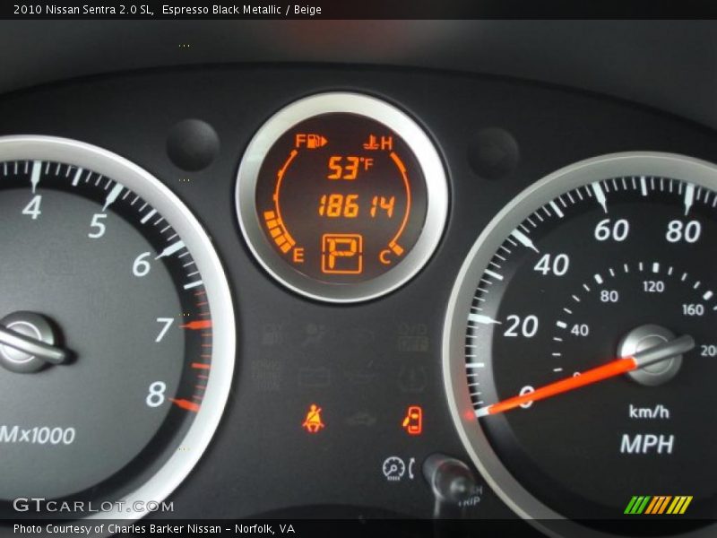 Espresso Black Metallic / Beige 2010 Nissan Sentra 2.0 SL