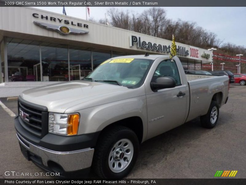 Silver Birch Metallic / Dark Titanium 2009 GMC Sierra 1500 Work Truck Regular Cab