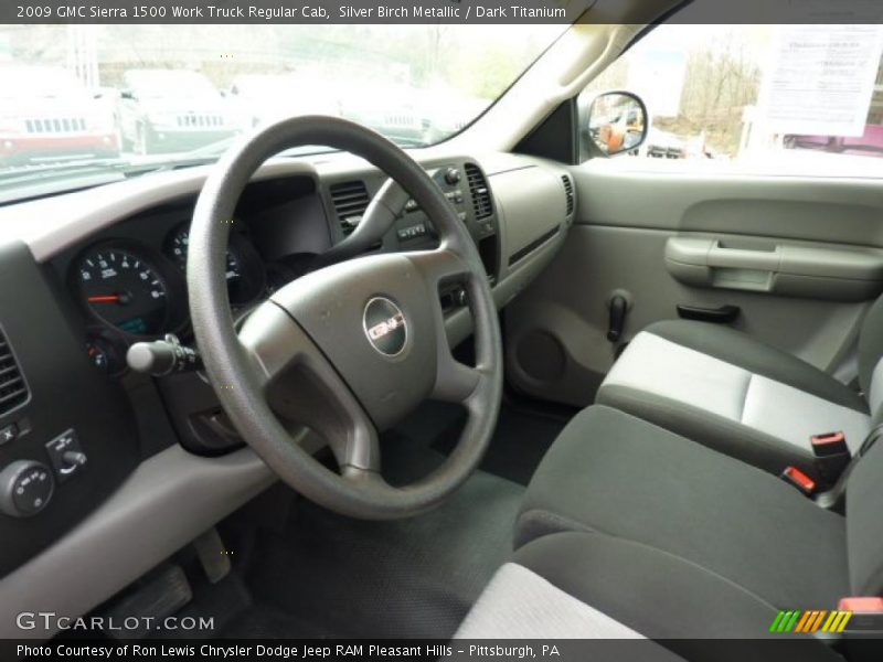 Dark Titanium Interior - 2009 Sierra 1500 Work Truck Regular Cab 