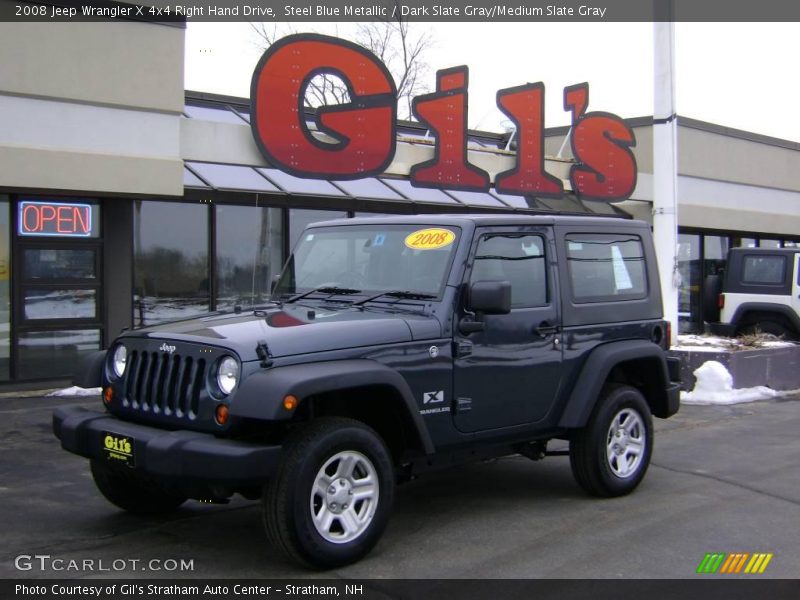 Steel Blue Metallic / Dark Slate Gray/Medium Slate Gray 2008 Jeep Wrangler X 4x4 Right Hand Drive