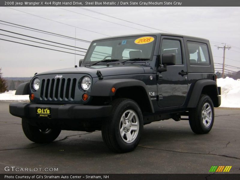 Steel Blue Metallic / Dark Slate Gray/Medium Slate Gray 2008 Jeep Wrangler X 4x4 Right Hand Drive