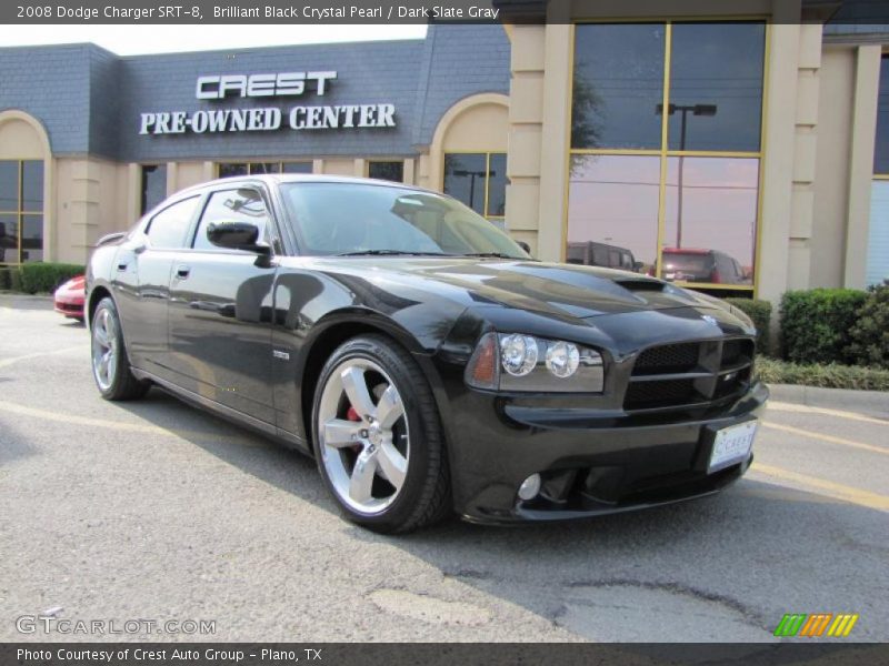 Brilliant Black Crystal Pearl / Dark Slate Gray 2008 Dodge Charger SRT-8