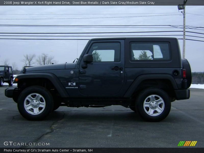 Steel Blue Metallic / Dark Slate Gray/Medium Slate Gray 2008 Jeep Wrangler X 4x4 Right Hand Drive