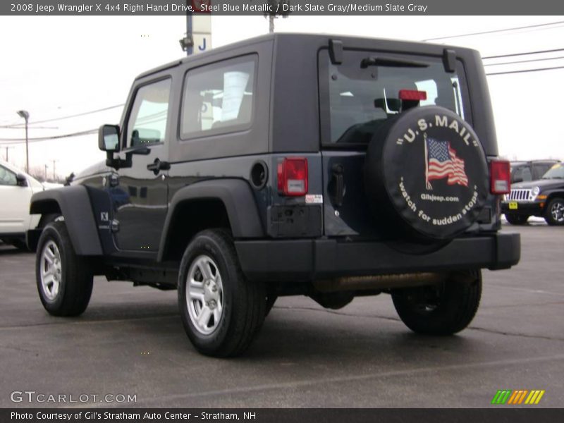 Steel Blue Metallic / Dark Slate Gray/Medium Slate Gray 2008 Jeep Wrangler X 4x4 Right Hand Drive
