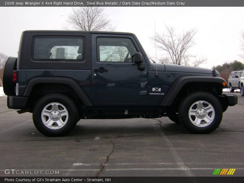 Steel Blue Metallic / Dark Slate Gray/Medium Slate Gray 2008 Jeep Wrangler X 4x4 Right Hand Drive
