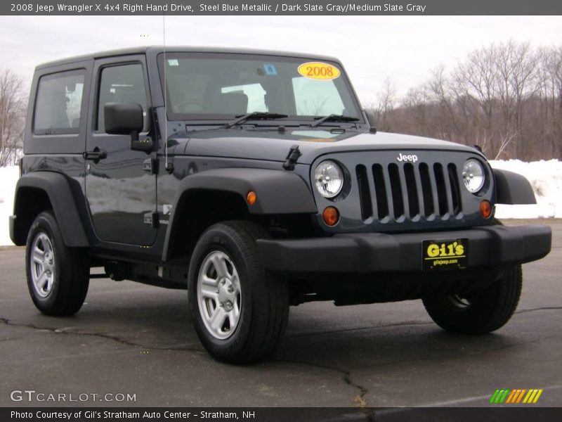 Steel Blue Metallic / Dark Slate Gray/Medium Slate Gray 2008 Jeep Wrangler X 4x4 Right Hand Drive