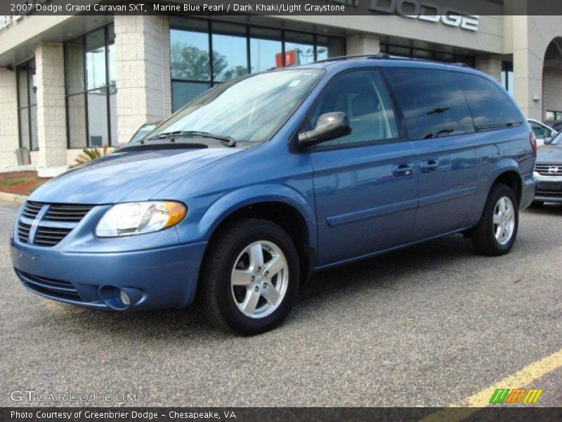 Marine Blue Pearl / Dark Khaki/Light Graystone 2007 Dodge Grand Caravan SXT
