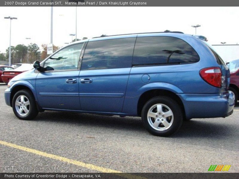 Marine Blue Pearl / Dark Khaki/Light Graystone 2007 Dodge Grand Caravan SXT