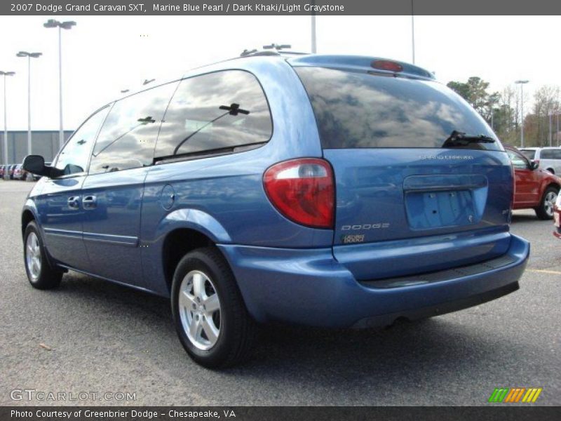 Marine Blue Pearl / Dark Khaki/Light Graystone 2007 Dodge Grand Caravan SXT