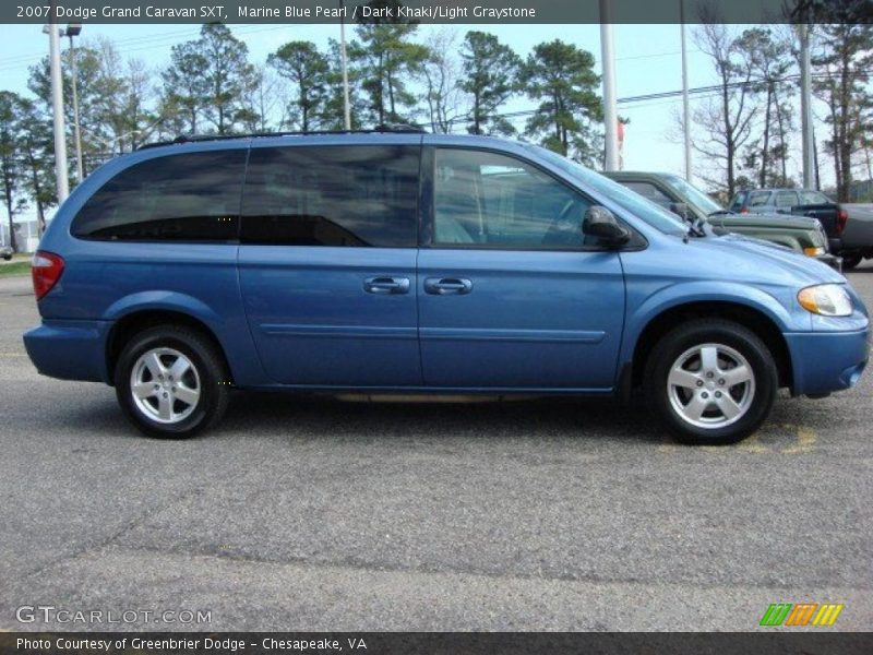 Marine Blue Pearl / Dark Khaki/Light Graystone 2007 Dodge Grand Caravan SXT