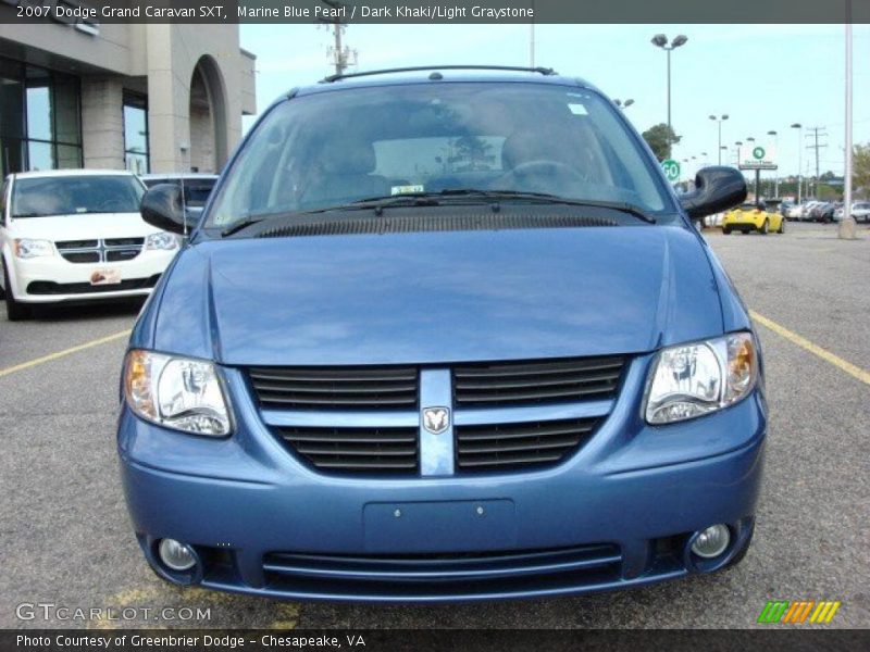 Marine Blue Pearl / Dark Khaki/Light Graystone 2007 Dodge Grand Caravan SXT