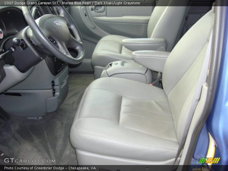 Marine Blue Pearl / Dark Khaki/Light Graystone 2007 Dodge Grand Caravan SXT
