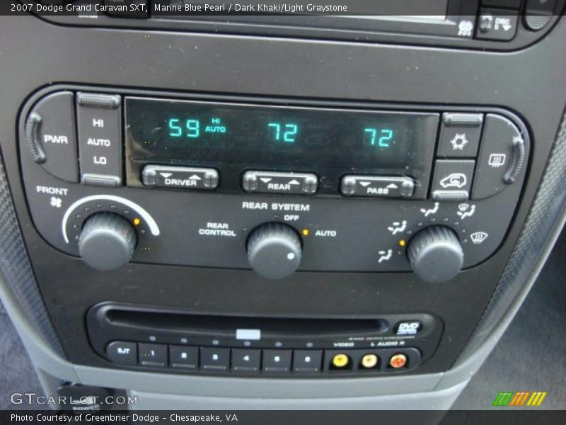 Marine Blue Pearl / Dark Khaki/Light Graystone 2007 Dodge Grand Caravan SXT