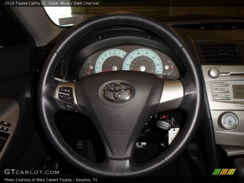 Super White / Dark Charcoal 2010 Toyota Camry SE