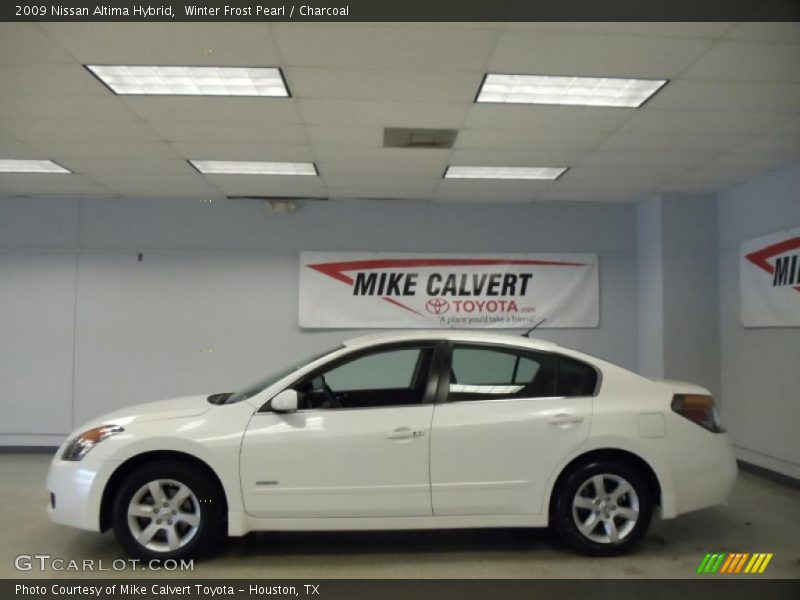 Winter Frost Pearl / Charcoal 2009 Nissan Altima Hybrid