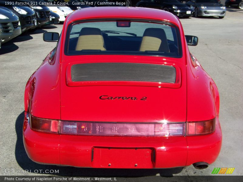 Guards Red / Cashmere Beige 1991 Porsche 911 Carrera 2 Coupe