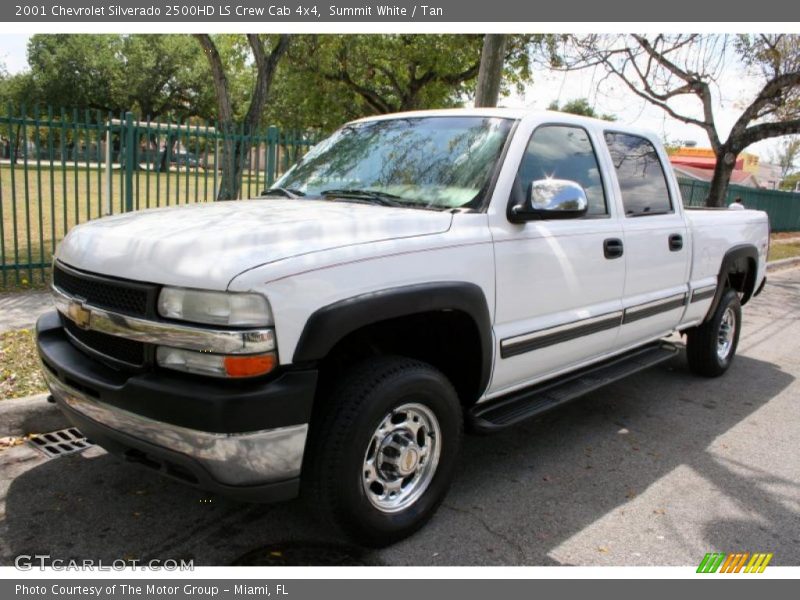 Summit White / Tan 2001 Chevrolet Silverado 2500HD LS Crew Cab 4x4
