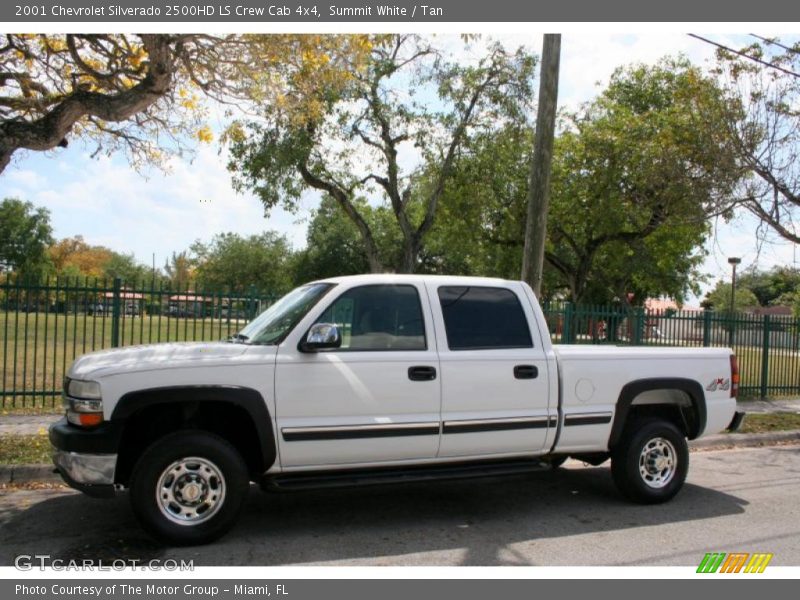 Summit White / Tan 2001 Chevrolet Silverado 2500HD LS Crew Cab 4x4