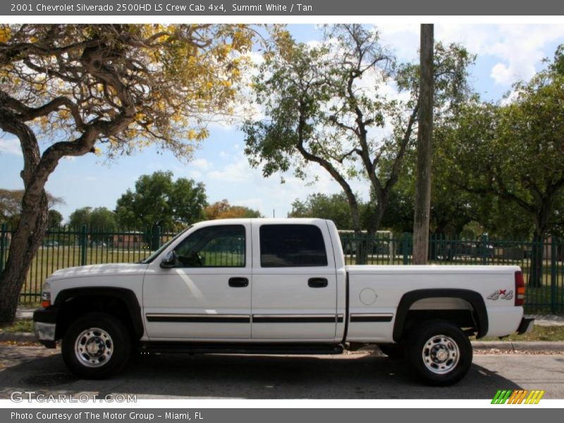 Summit White / Tan 2001 Chevrolet Silverado 2500HD LS Crew Cab 4x4