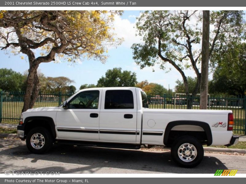 Summit White / Tan 2001 Chevrolet Silverado 2500HD LS Crew Cab 4x4