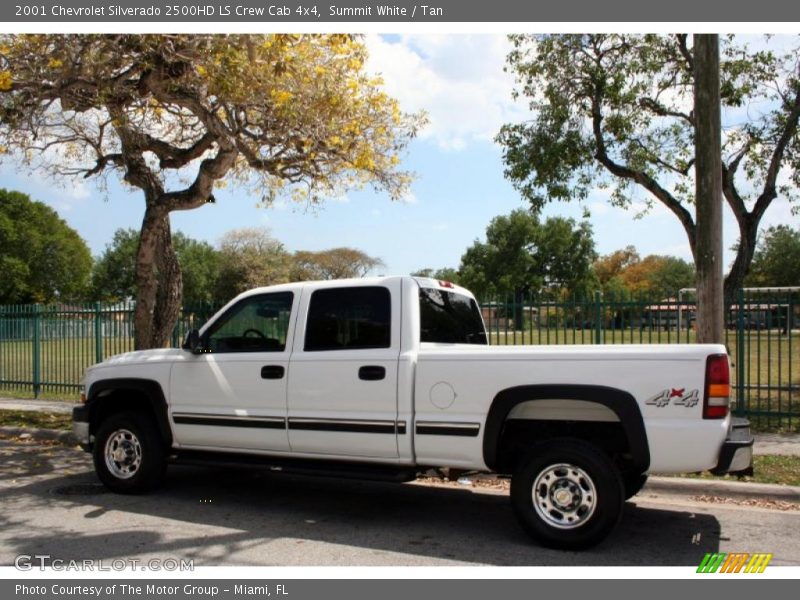 Summit White / Tan 2001 Chevrolet Silverado 2500HD LS Crew Cab 4x4