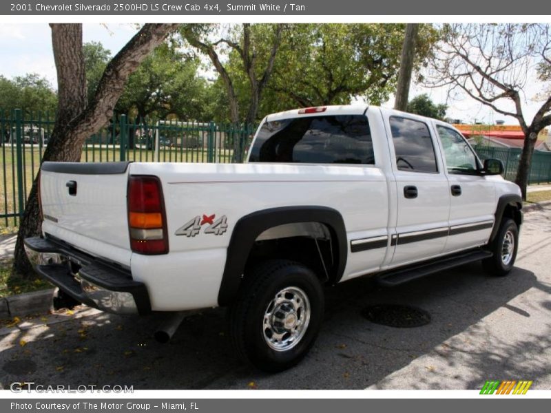Summit White / Tan 2001 Chevrolet Silverado 2500HD LS Crew Cab 4x4