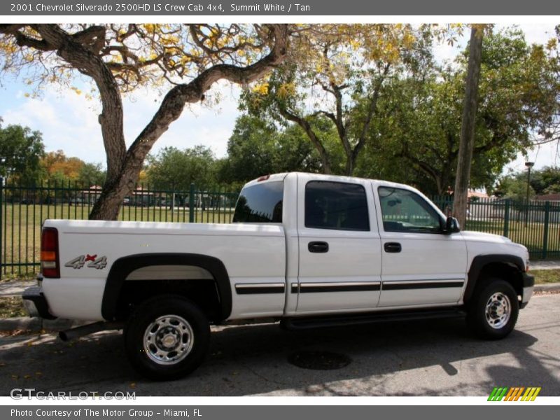 Summit White / Tan 2001 Chevrolet Silverado 2500HD LS Crew Cab 4x4