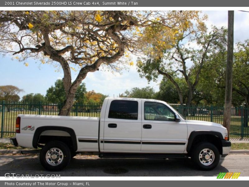 Summit White / Tan 2001 Chevrolet Silverado 2500HD LS Crew Cab 4x4
