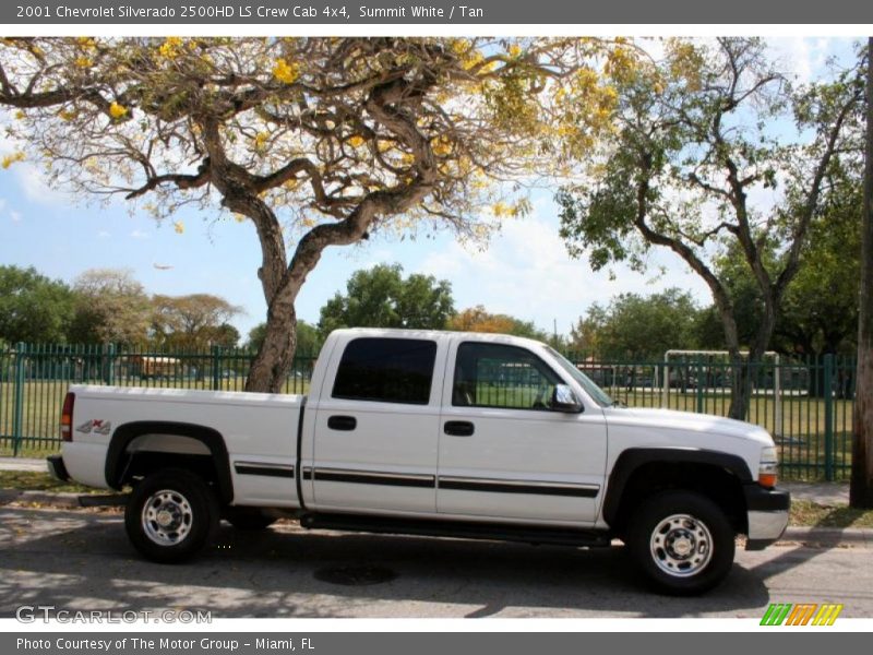 Summit White / Tan 2001 Chevrolet Silverado 2500HD LS Crew Cab 4x4