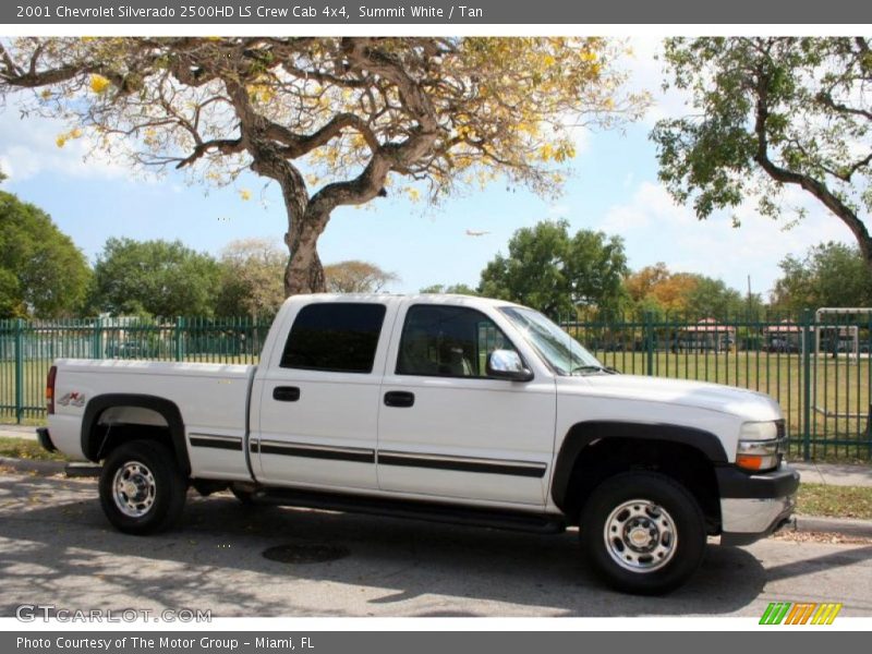 Summit White / Tan 2001 Chevrolet Silverado 2500HD LS Crew Cab 4x4