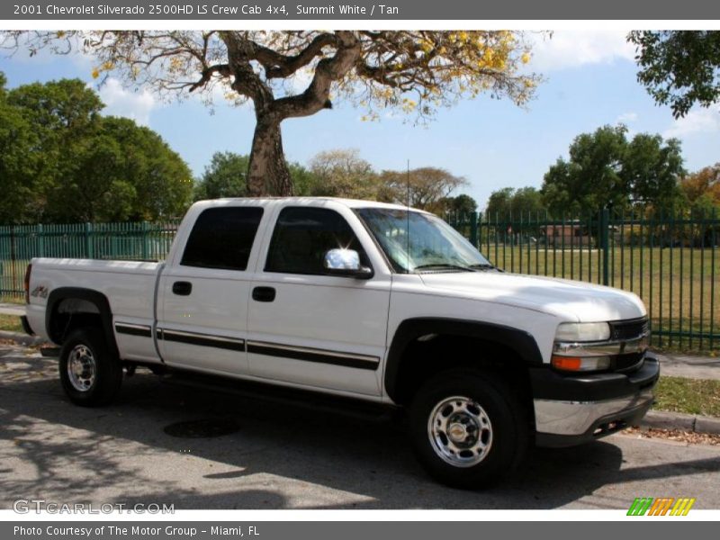Summit White / Tan 2001 Chevrolet Silverado 2500HD LS Crew Cab 4x4