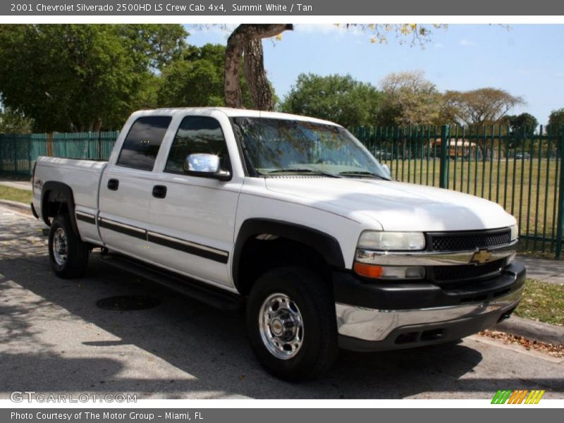 Summit White / Tan 2001 Chevrolet Silverado 2500HD LS Crew Cab 4x4