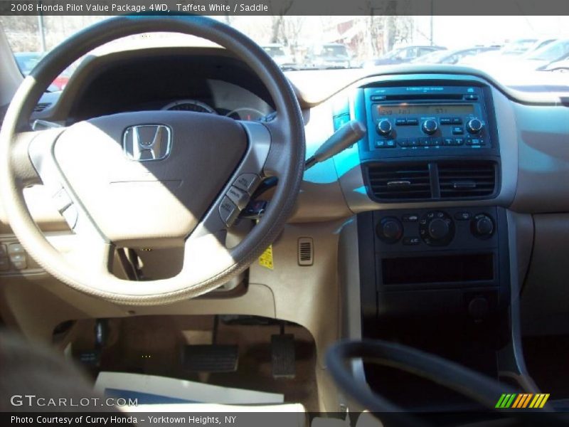 Taffeta White / Saddle 2008 Honda Pilot Value Package 4WD