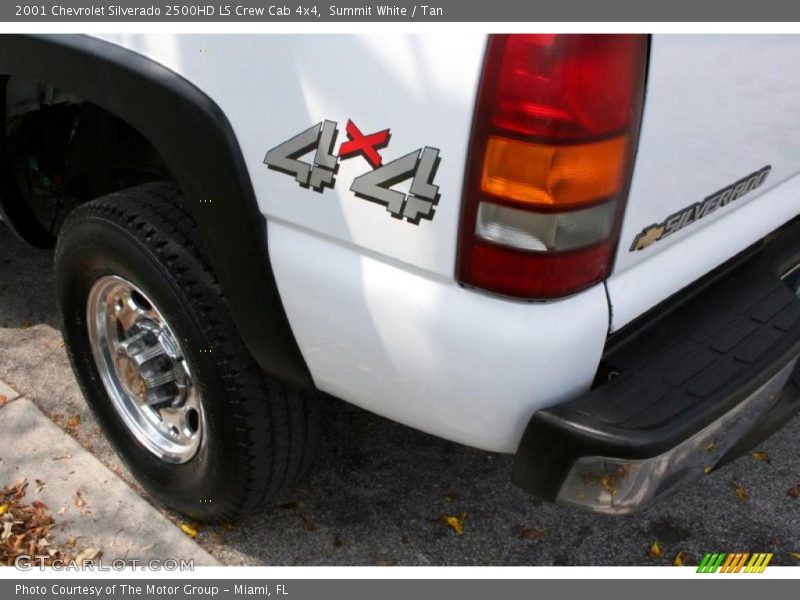Summit White / Tan 2001 Chevrolet Silverado 2500HD LS Crew Cab 4x4