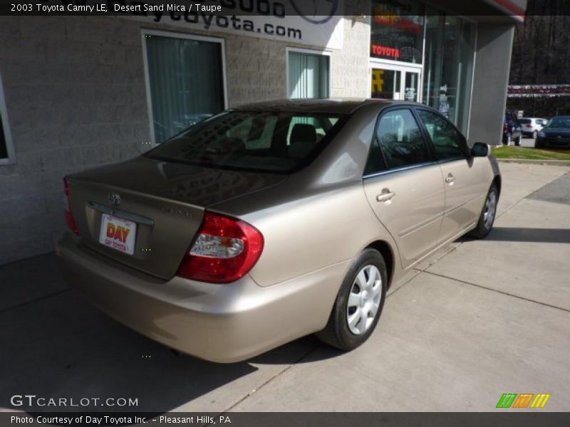 Desert Sand Mica / Taupe 2003 Toyota Camry LE