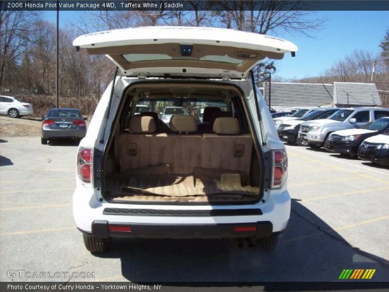 Taffeta White / Saddle 2008 Honda Pilot Value Package 4WD