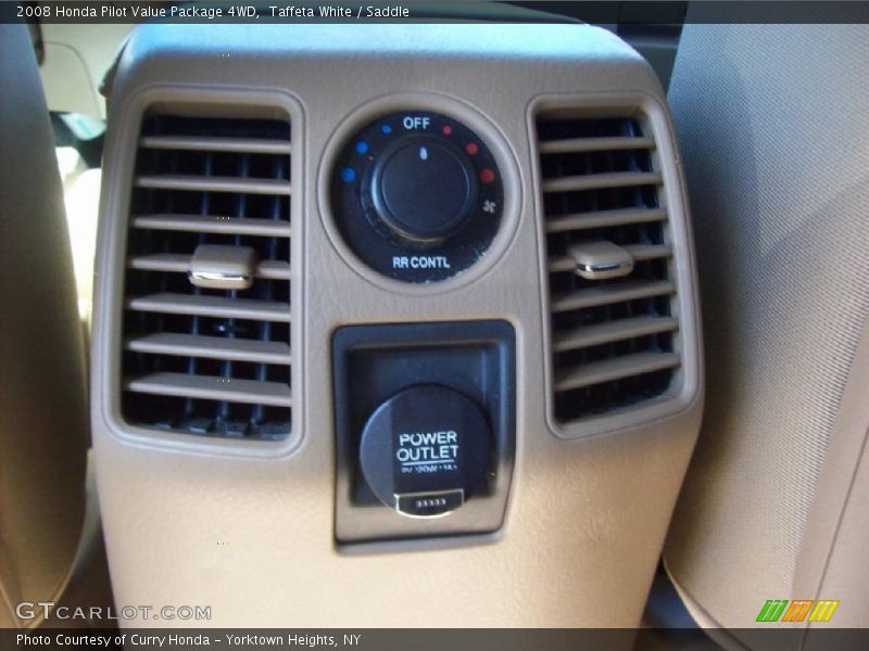 Taffeta White / Saddle 2008 Honda Pilot Value Package 4WD
