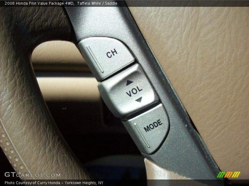 Taffeta White / Saddle 2008 Honda Pilot Value Package 4WD