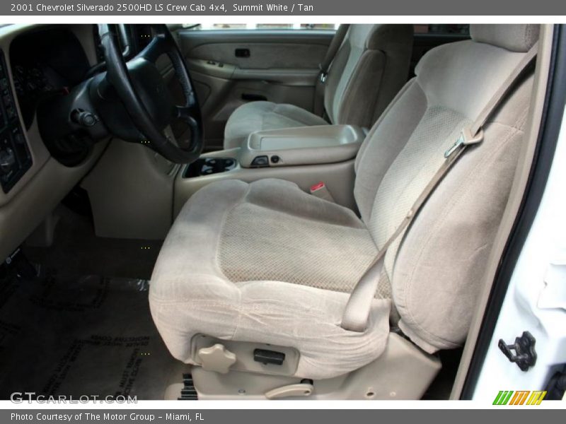 Summit White / Tan 2001 Chevrolet Silverado 2500HD LS Crew Cab 4x4