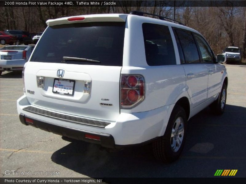 Taffeta White / Saddle 2008 Honda Pilot Value Package 4WD