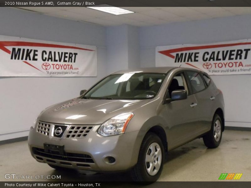 Gotham Gray / Black 2010 Nissan Rogue S AWD