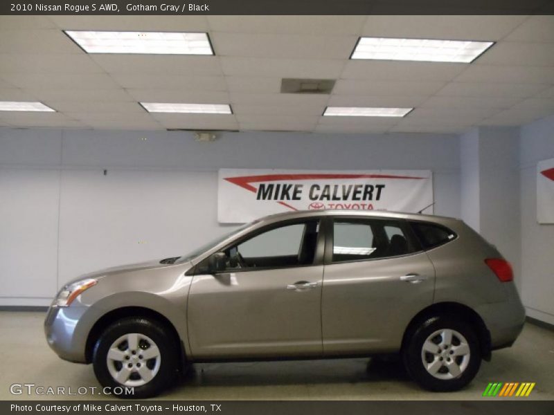 Gotham Gray / Black 2010 Nissan Rogue S AWD