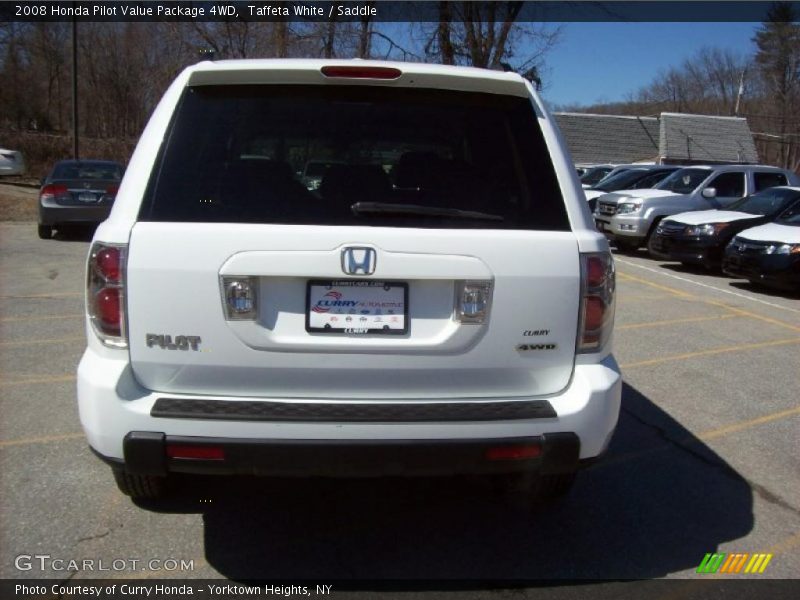 Taffeta White / Saddle 2008 Honda Pilot Value Package 4WD