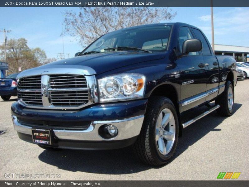 Patriot Blue Pearl / Medium Slate Gray 2007 Dodge Ram 1500 ST Quad Cab 4x4