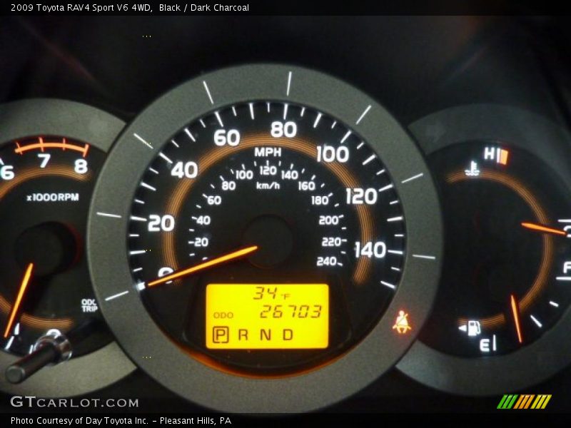 Black / Dark Charcoal 2009 Toyota RAV4 Sport V6 4WD